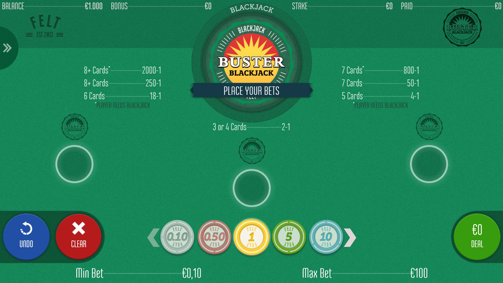 Buster Blackjack Spielszene