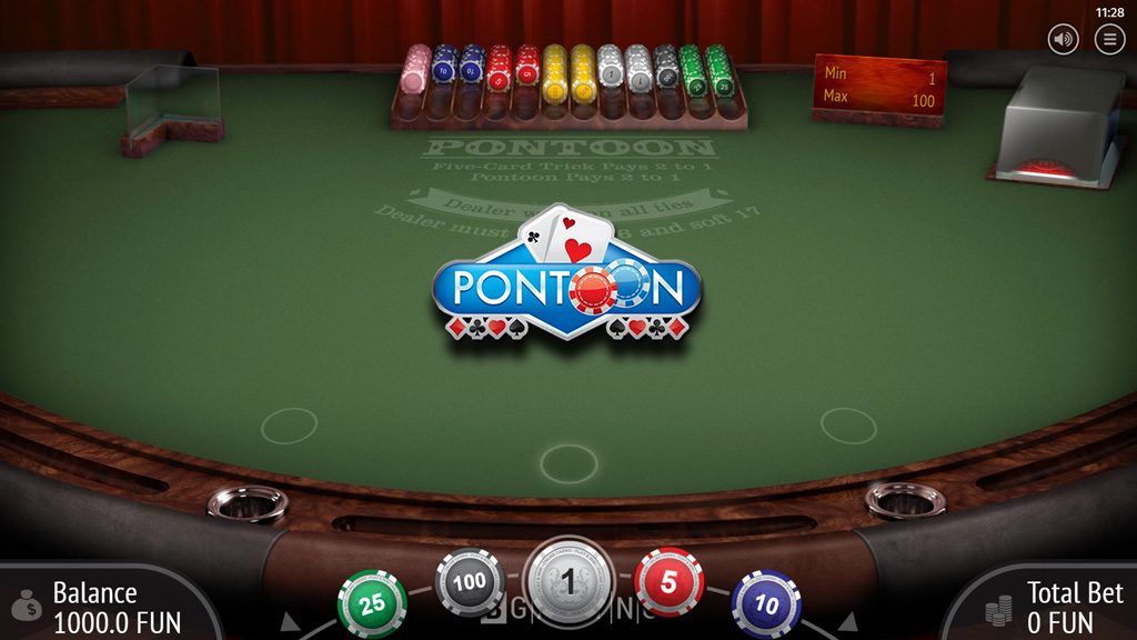 Pontoon Blackjack Spielszene