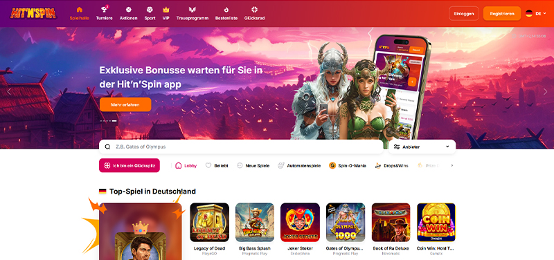 HitnSpin casino website
