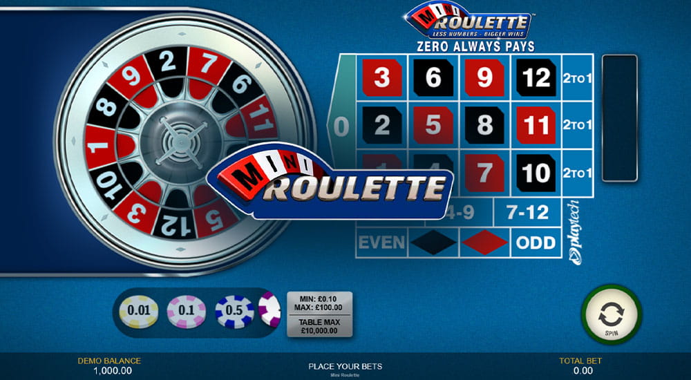Mini Roulette Spielszene