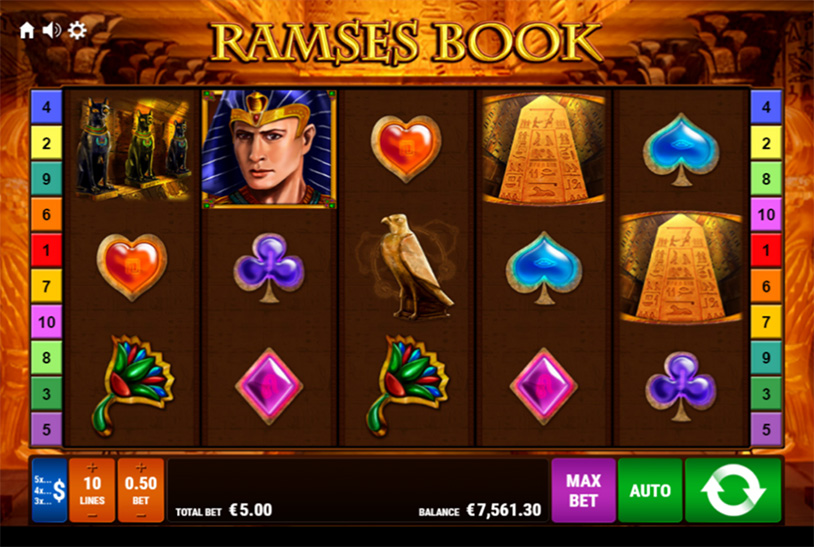 Spielansicht des Ramses Book Online Slots.