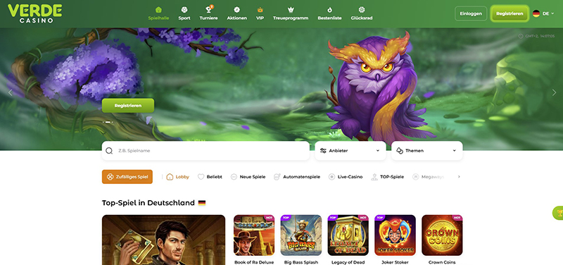 Verde Casino website
